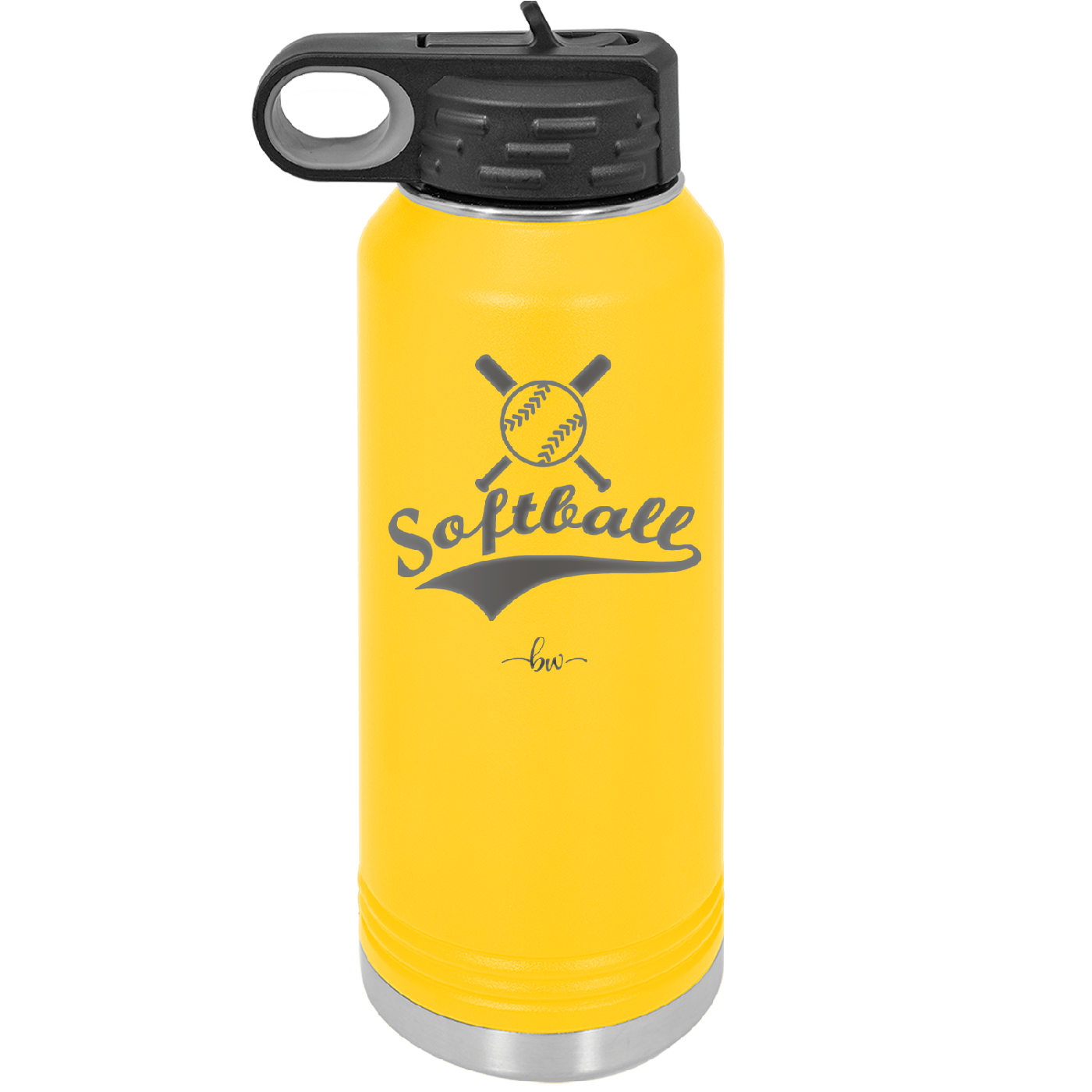 Softball with Bats and Ball - Laser Engraved Stainless Steel Drinkware - 1917 -