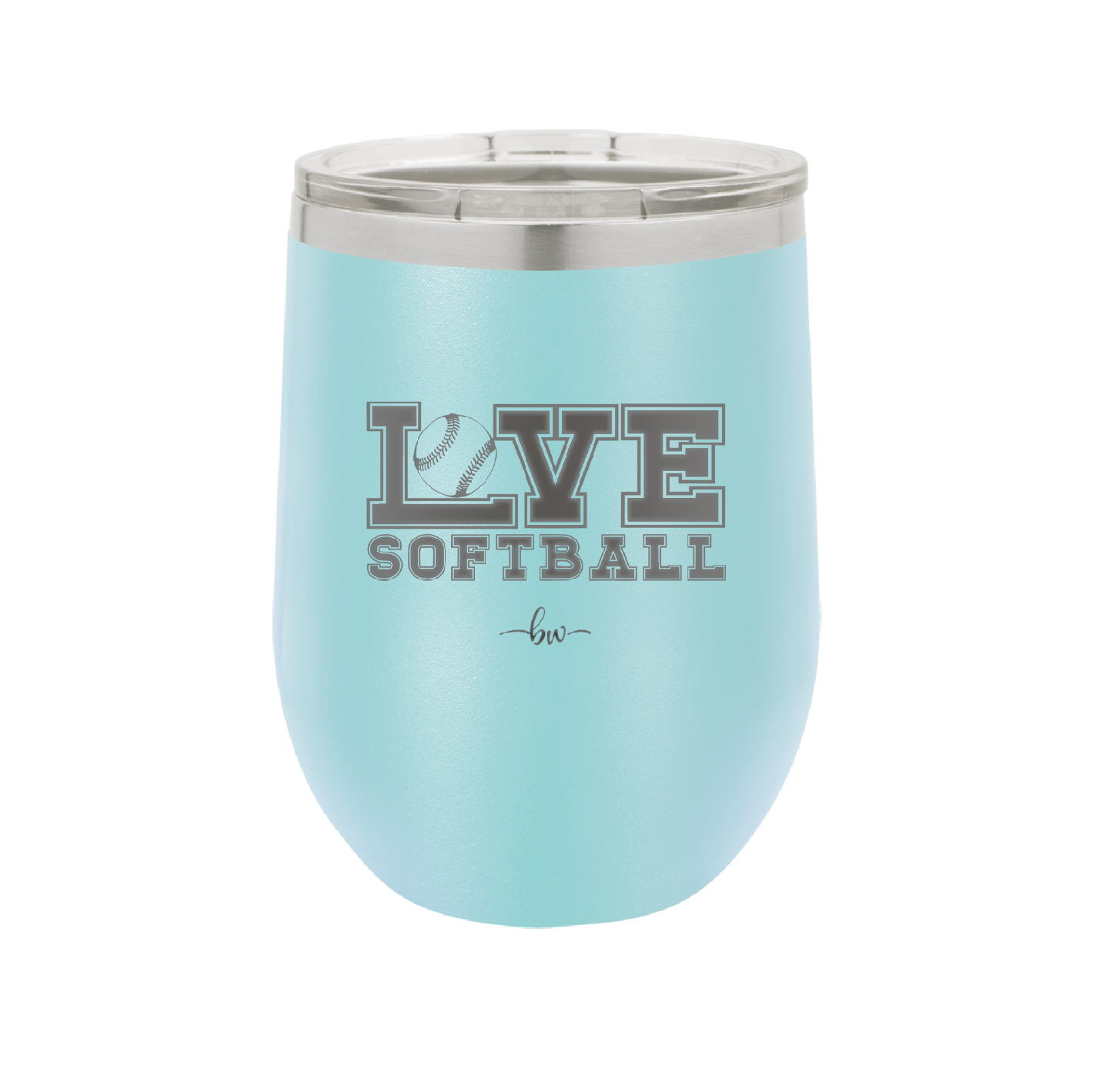 Love Softball - Laser Engraved Stainless Steel Drinkware - 1918 -