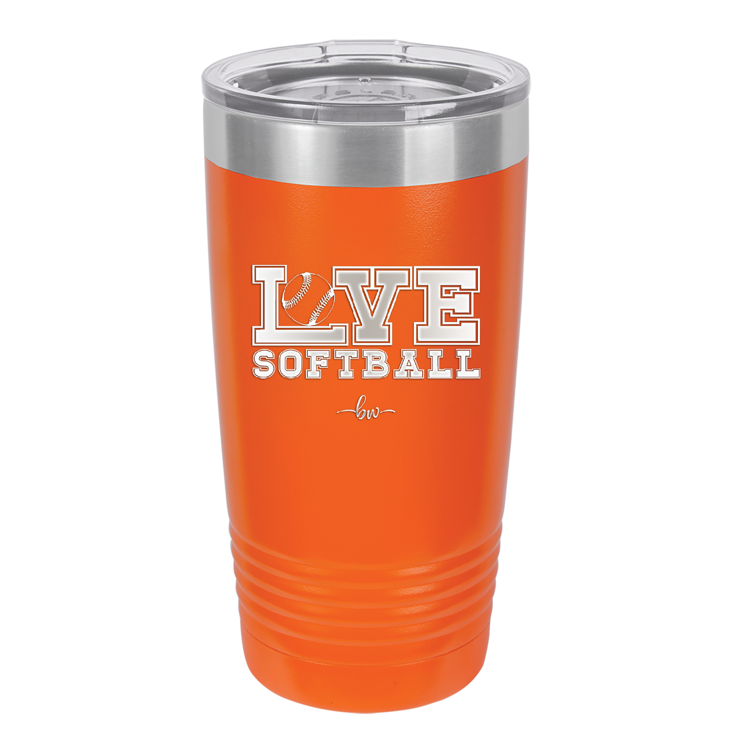 Love Softball - Laser Engraved Stainless Steel Drinkware - 1918 -
