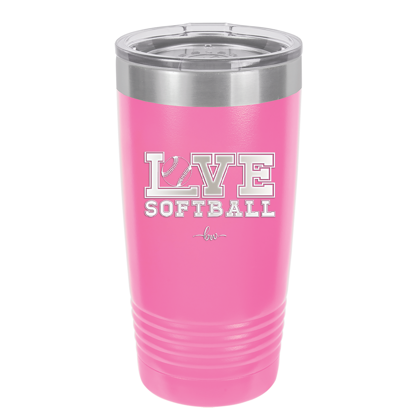 Love Softball - Laser Engraved Stainless Steel Drinkware - 1918 -