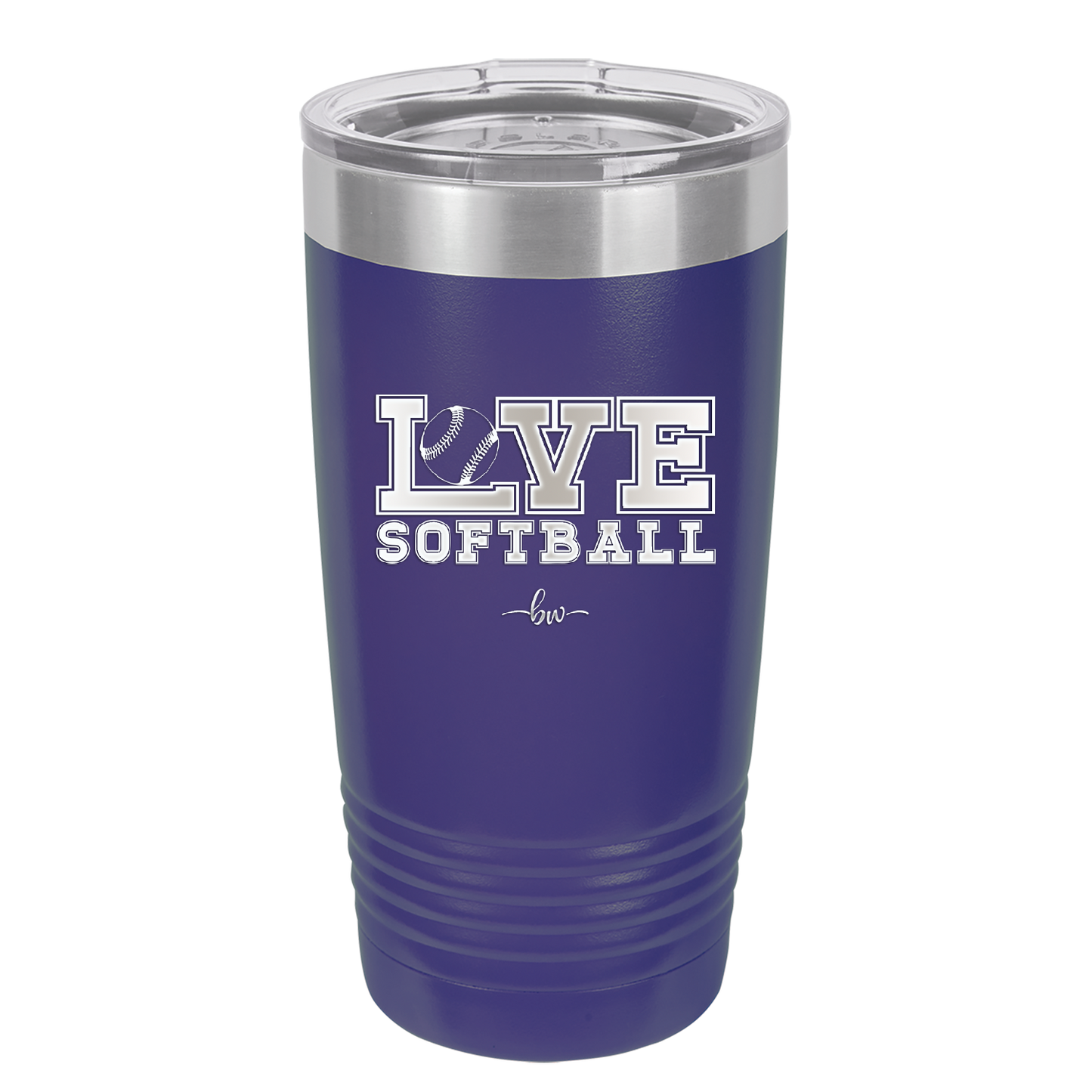 Love Softball - Laser Engraved Stainless Steel Drinkware - 1918 -