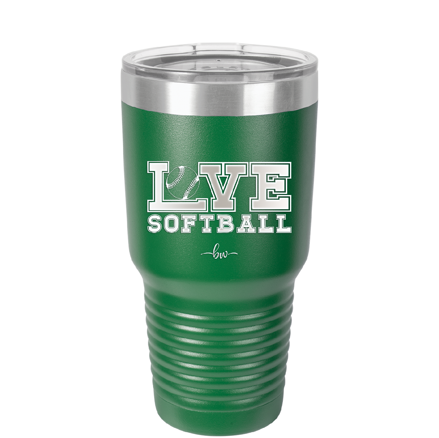 Love Softball - Laser Engraved Stainless Steel Drinkware - 1918 -