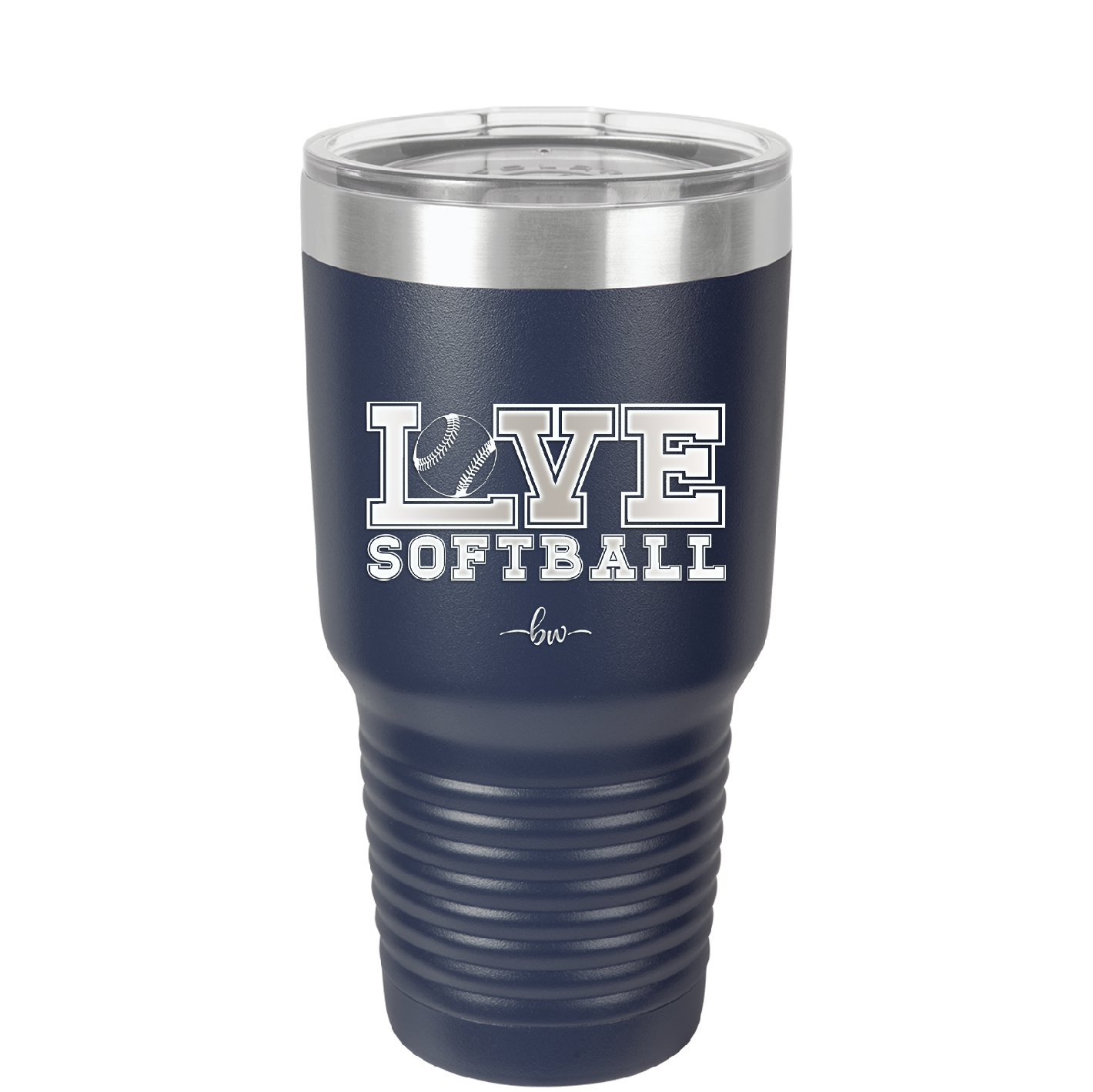 Love Softball - Laser Engraved Stainless Steel Drinkware - 1918 -