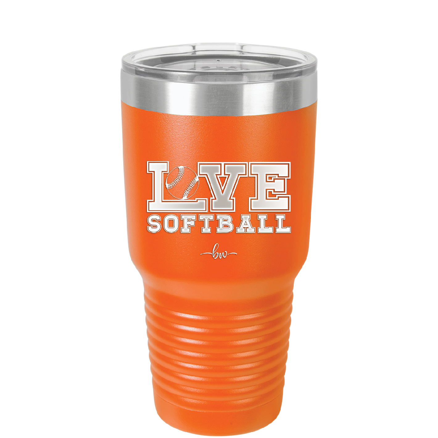 Love Softball - Laser Engraved Stainless Steel Drinkware - 1918 -