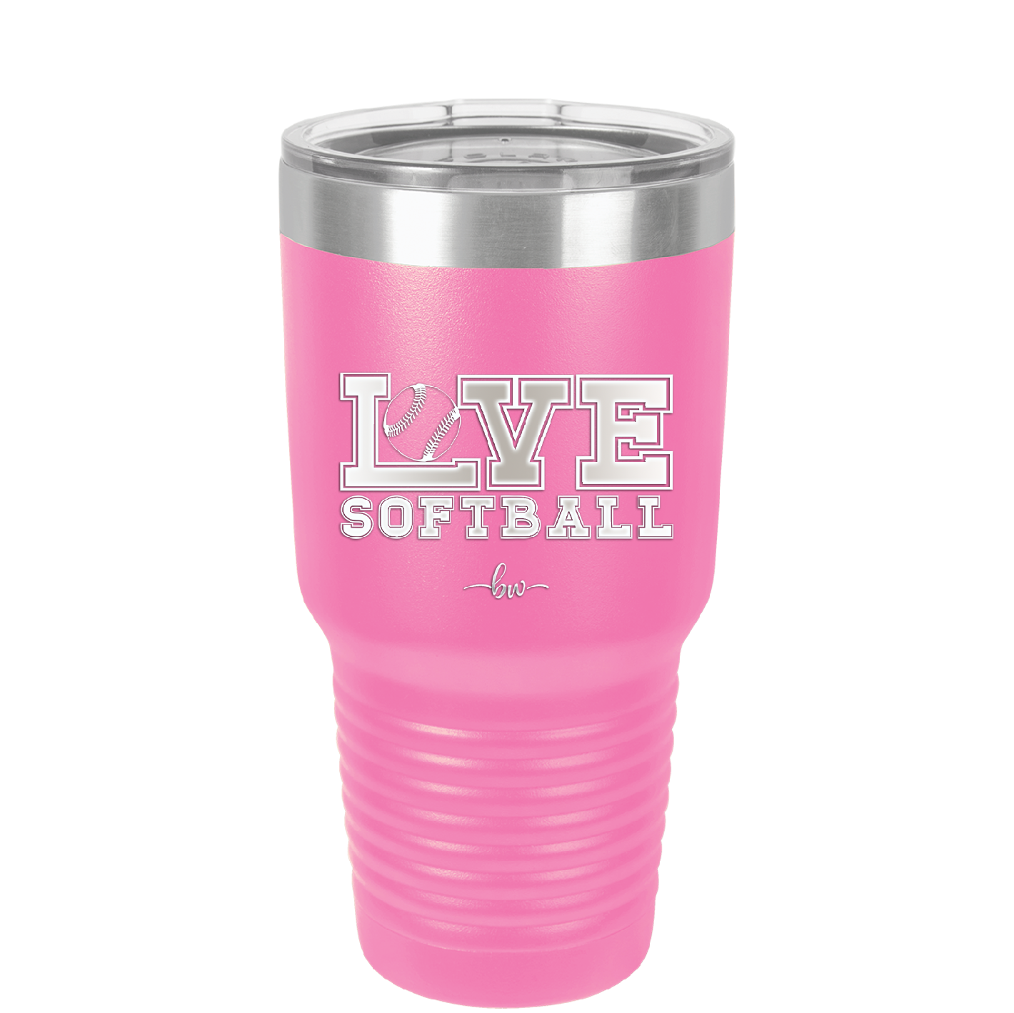 Love Softball - Laser Engraved Stainless Steel Drinkware - 1918 -