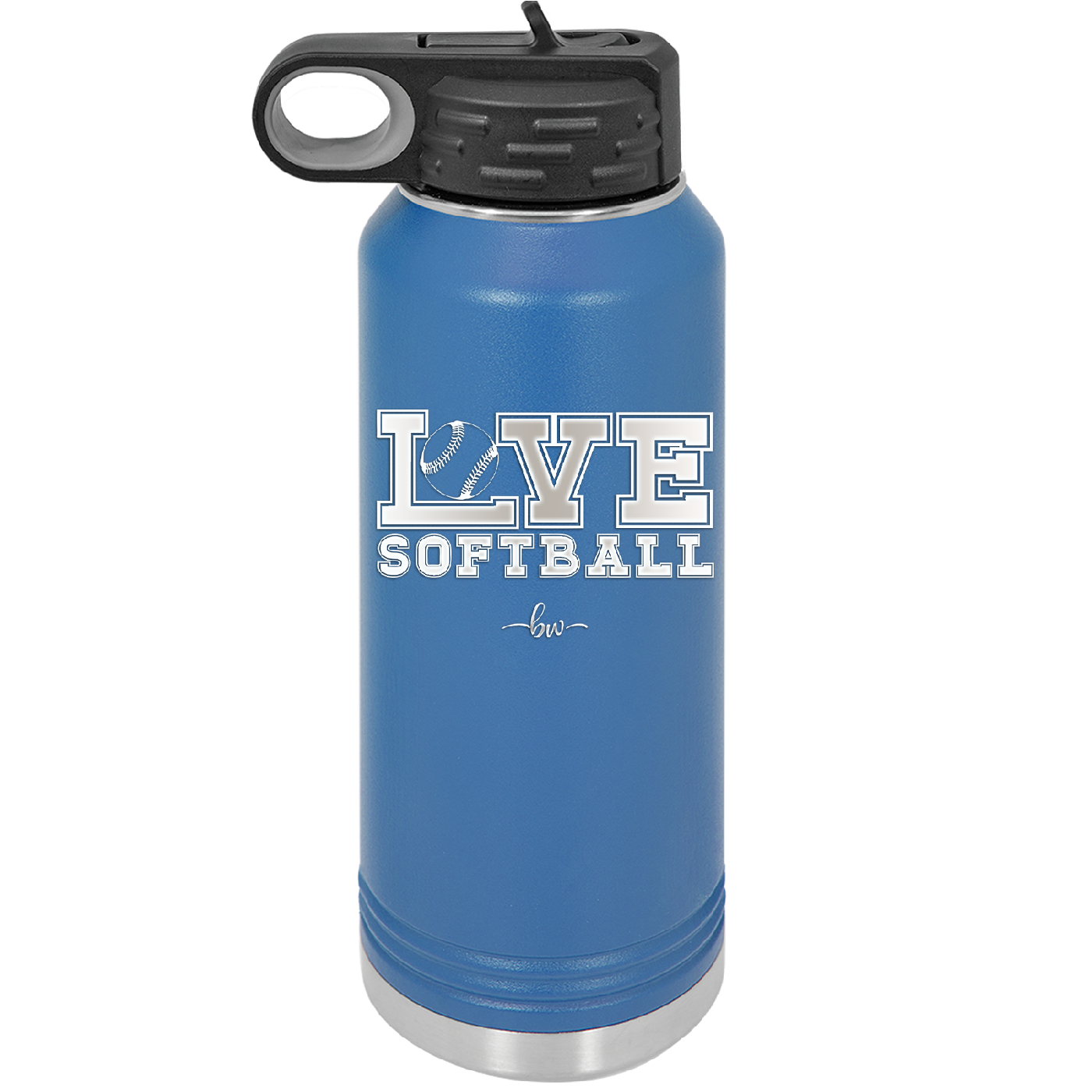 Love Softball - Laser Engraved Stainless Steel Drinkware - 1918 -