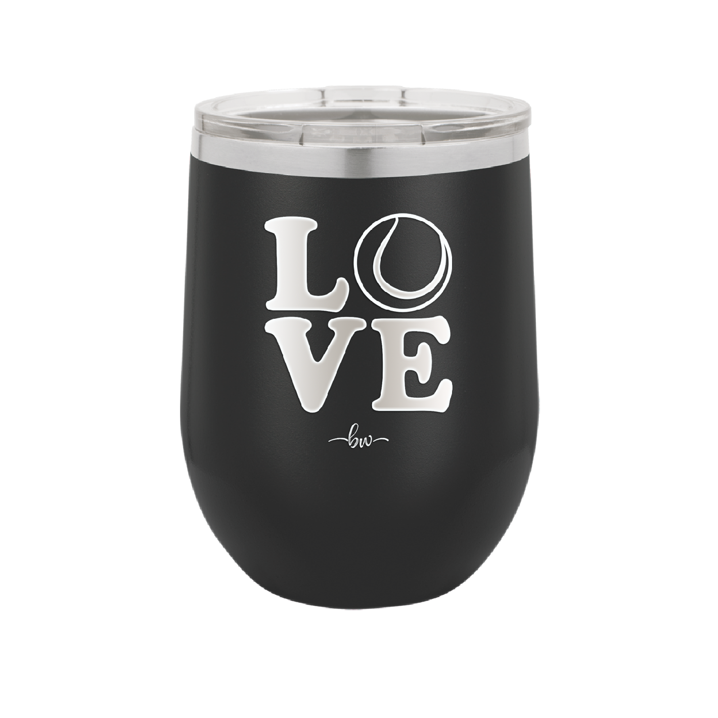 LOVE with Tennis Ball - Laser Engraved Stainless Steel Drinkware - 1920 -