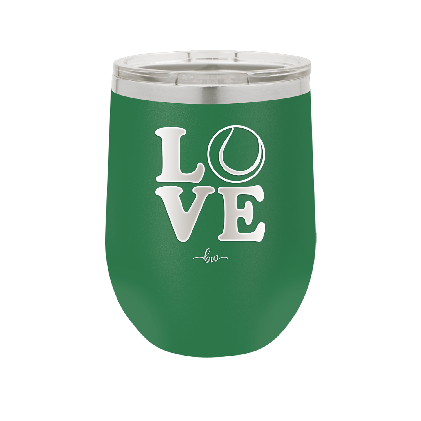 LOVE with Tennis Ball - Laser Engraved Stainless Steel Drinkware - 1920 -