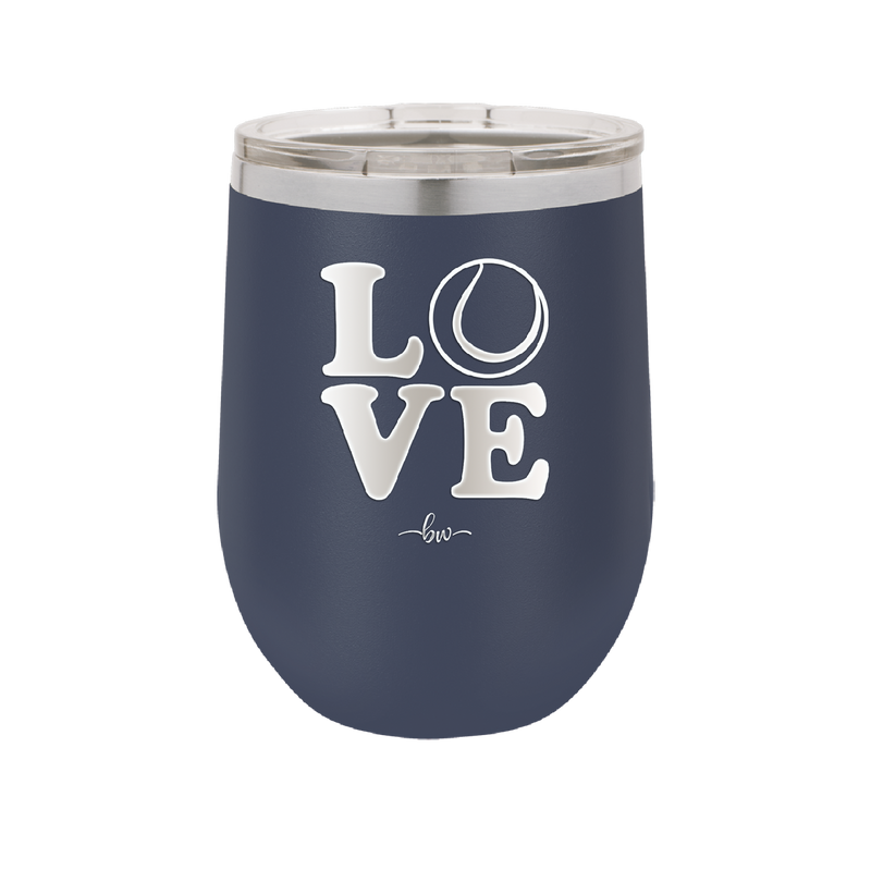 LOVE with Tennis Ball - Laser Engraved Stainless Steel Drinkware - 1920 -