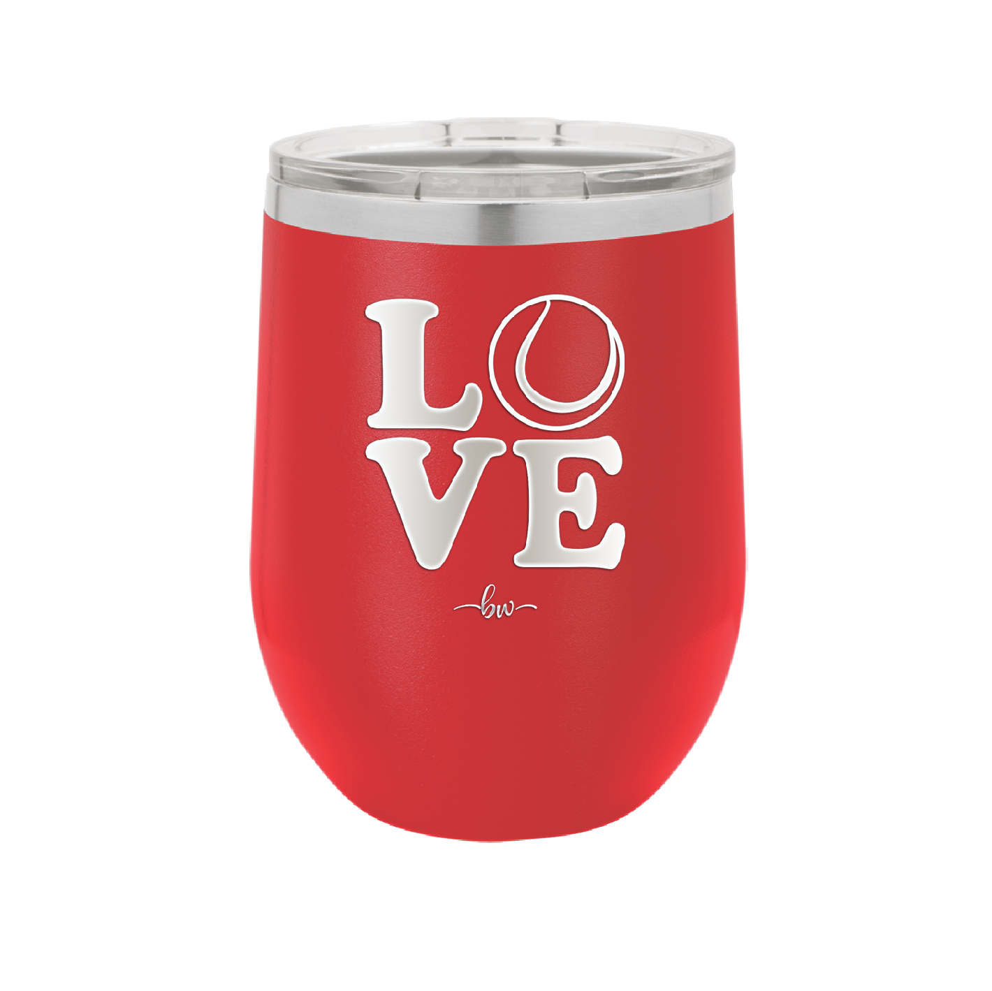 LOVE with Tennis Ball - Laser Engraved Stainless Steel Drinkware - 1920 -