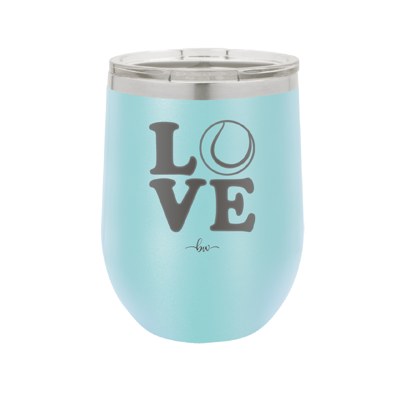 LOVE with Tennis Ball - Laser Engraved Stainless Steel Drinkware - 1920 -