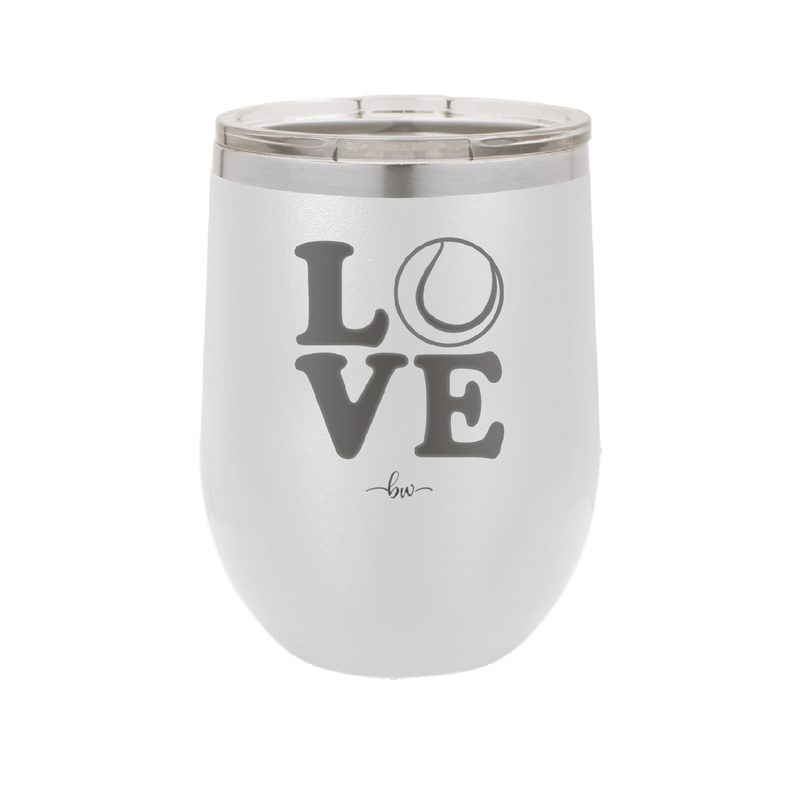 LOVE with Tennis Ball - Laser Engraved Stainless Steel Drinkware - 1920 -