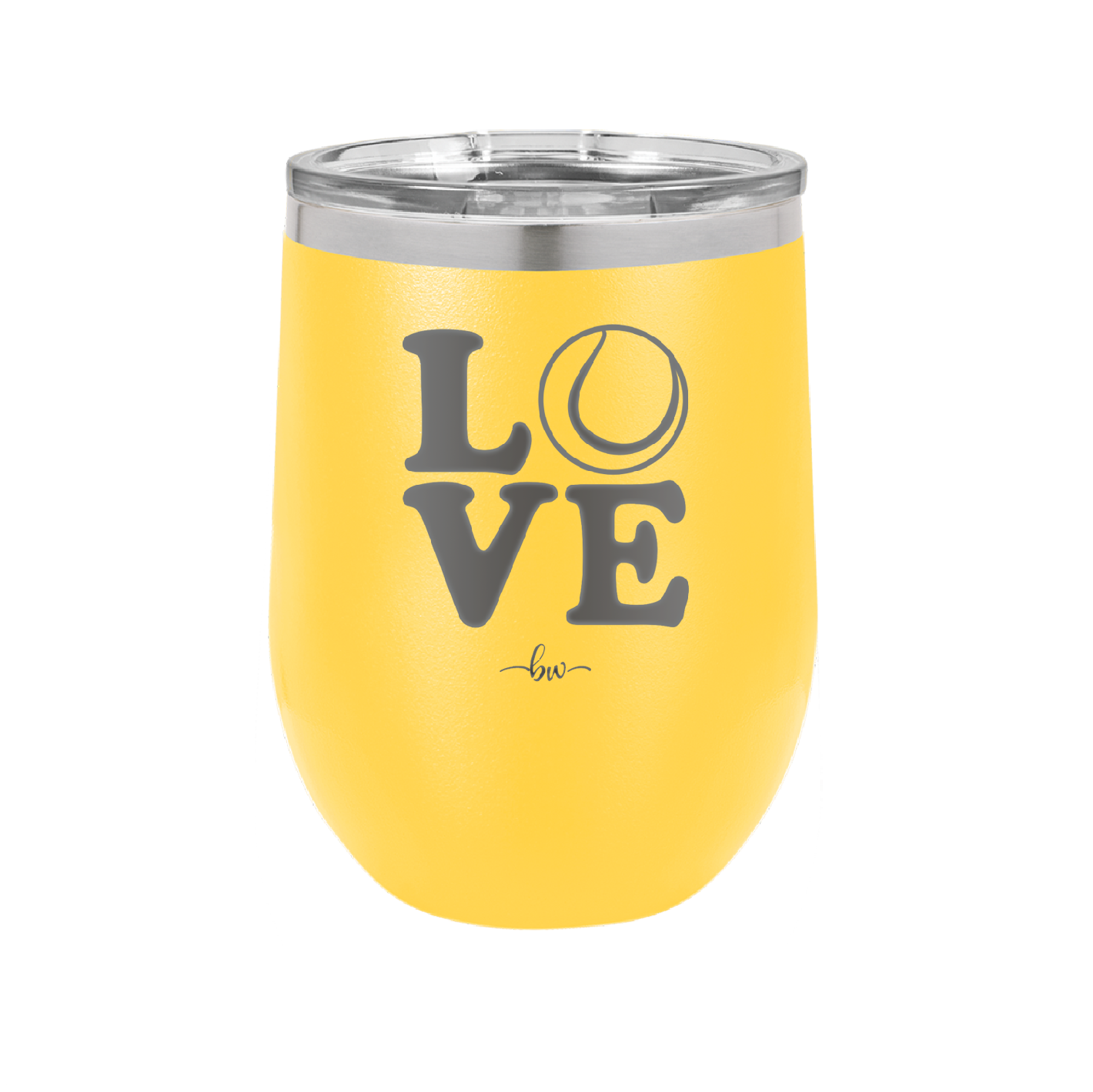 LOVE with Tennis Ball - Laser Engraved Stainless Steel Drinkware - 1920 -