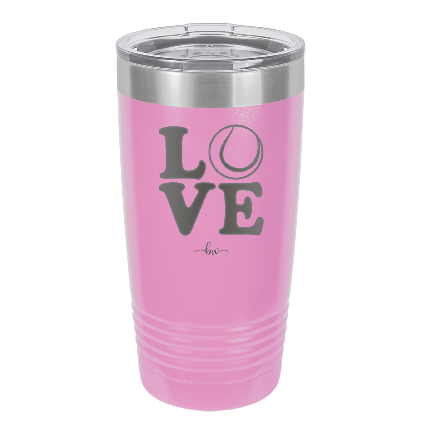 LOVE with Tennis Ball - Laser Engraved Stainless Steel Drinkware - 1920 -