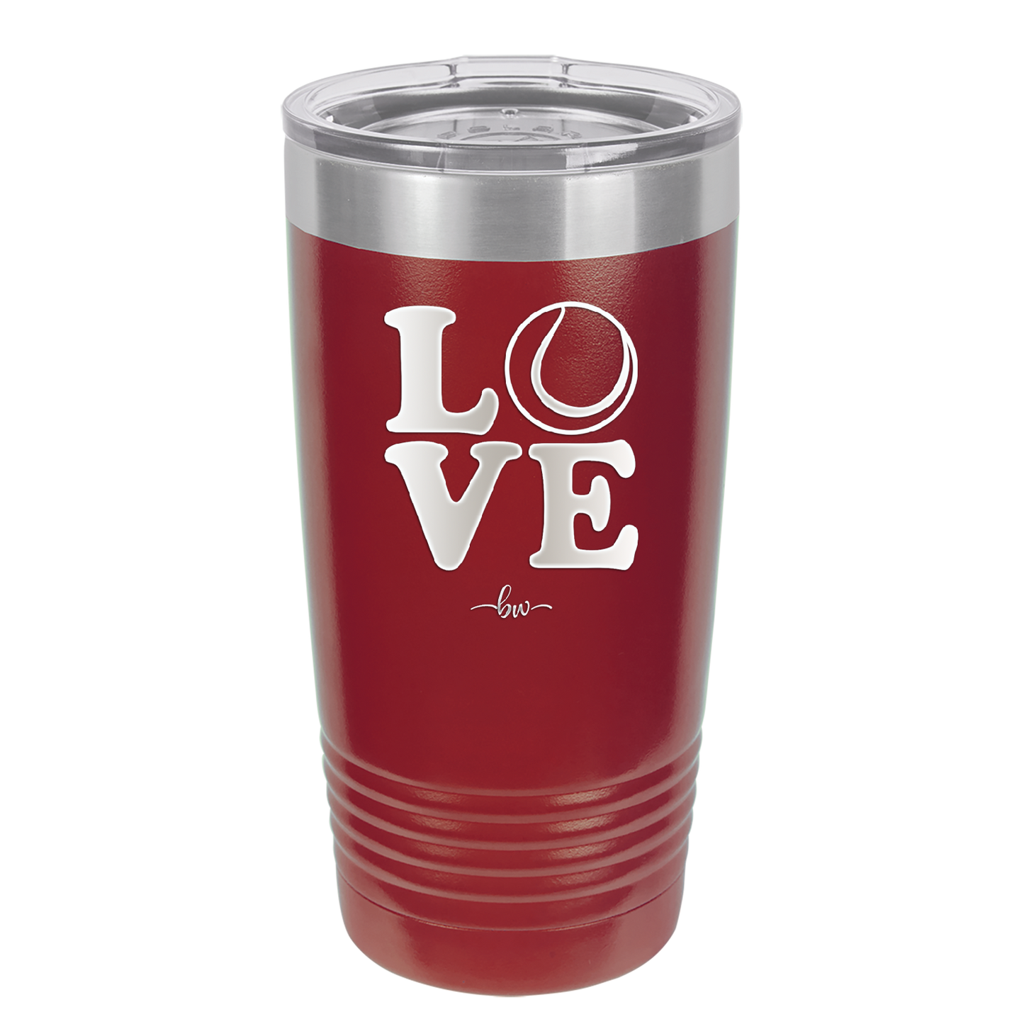 LOVE with Tennis Ball - Laser Engraved Stainless Steel Drinkware - 1920 -