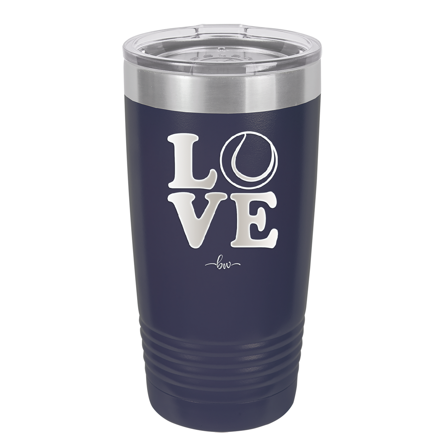 LOVE with Tennis Ball - Laser Engraved Stainless Steel Drinkware - 1920 -