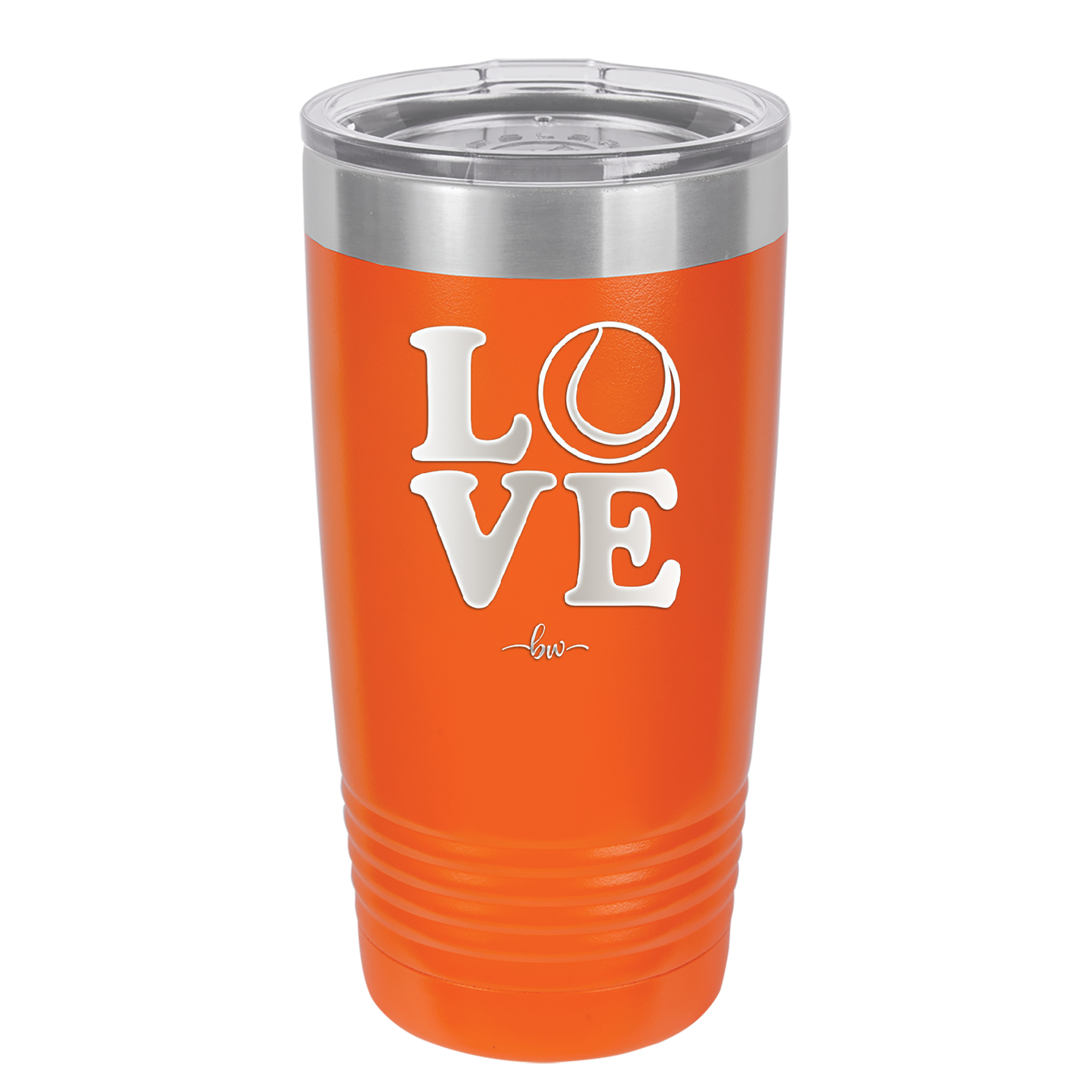 LOVE with Tennis Ball - Laser Engraved Stainless Steel Drinkware - 1920 -