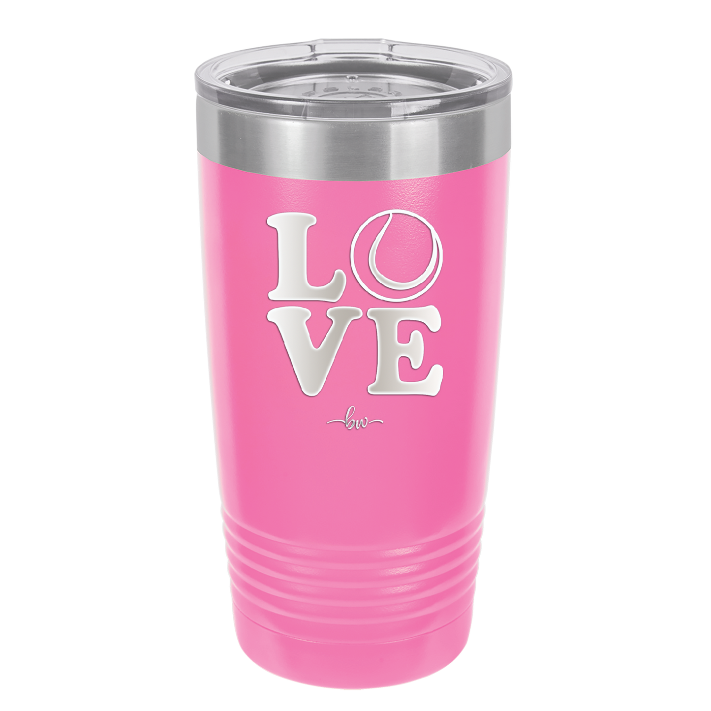LOVE with Tennis Ball - Laser Engraved Stainless Steel Drinkware - 1920 -