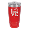 LOVE with Tennis Ball - Laser Engraved Stainless Steel Drinkware - 1920 -