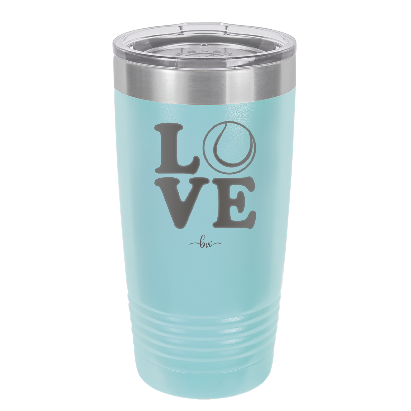LOVE with Tennis Ball - Laser Engraved Stainless Steel Drinkware - 1920 -