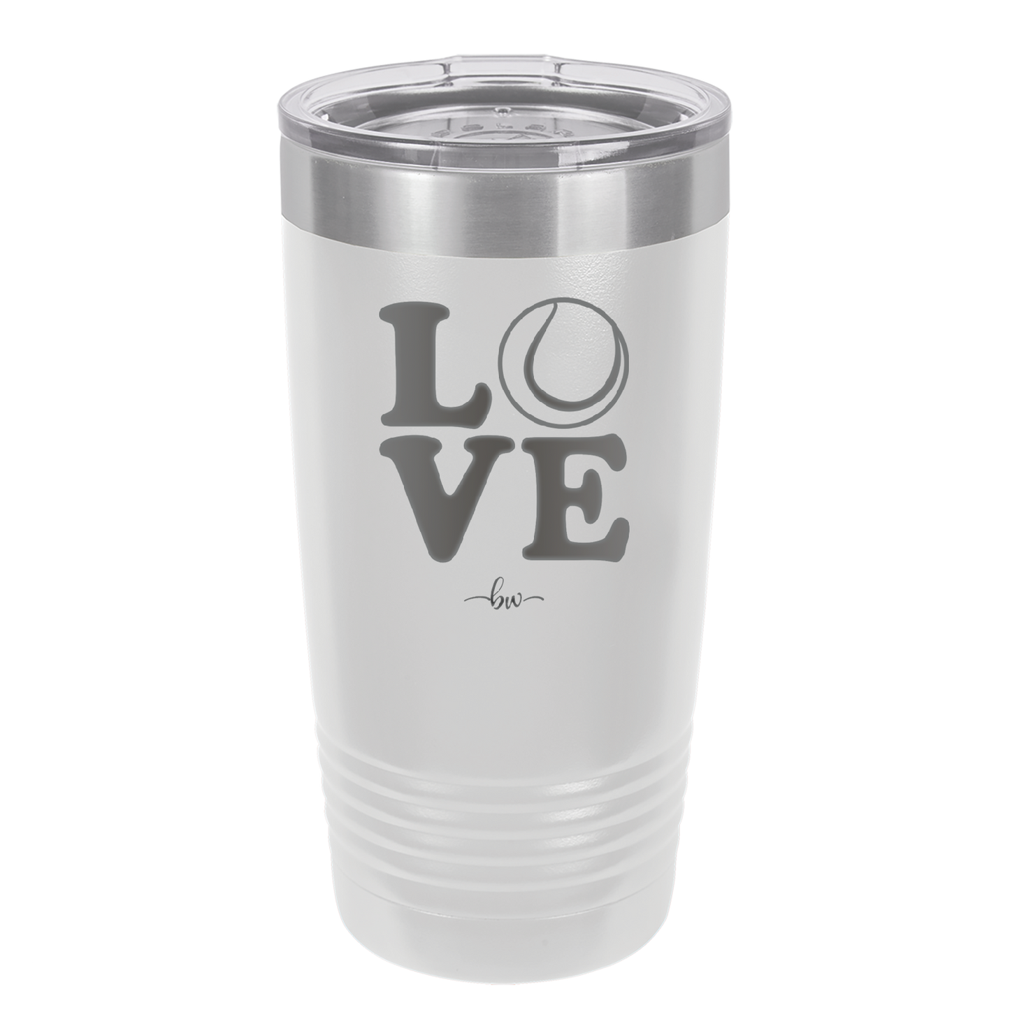 LOVE with Tennis Ball - Laser Engraved Stainless Steel Drinkware - 1920 -