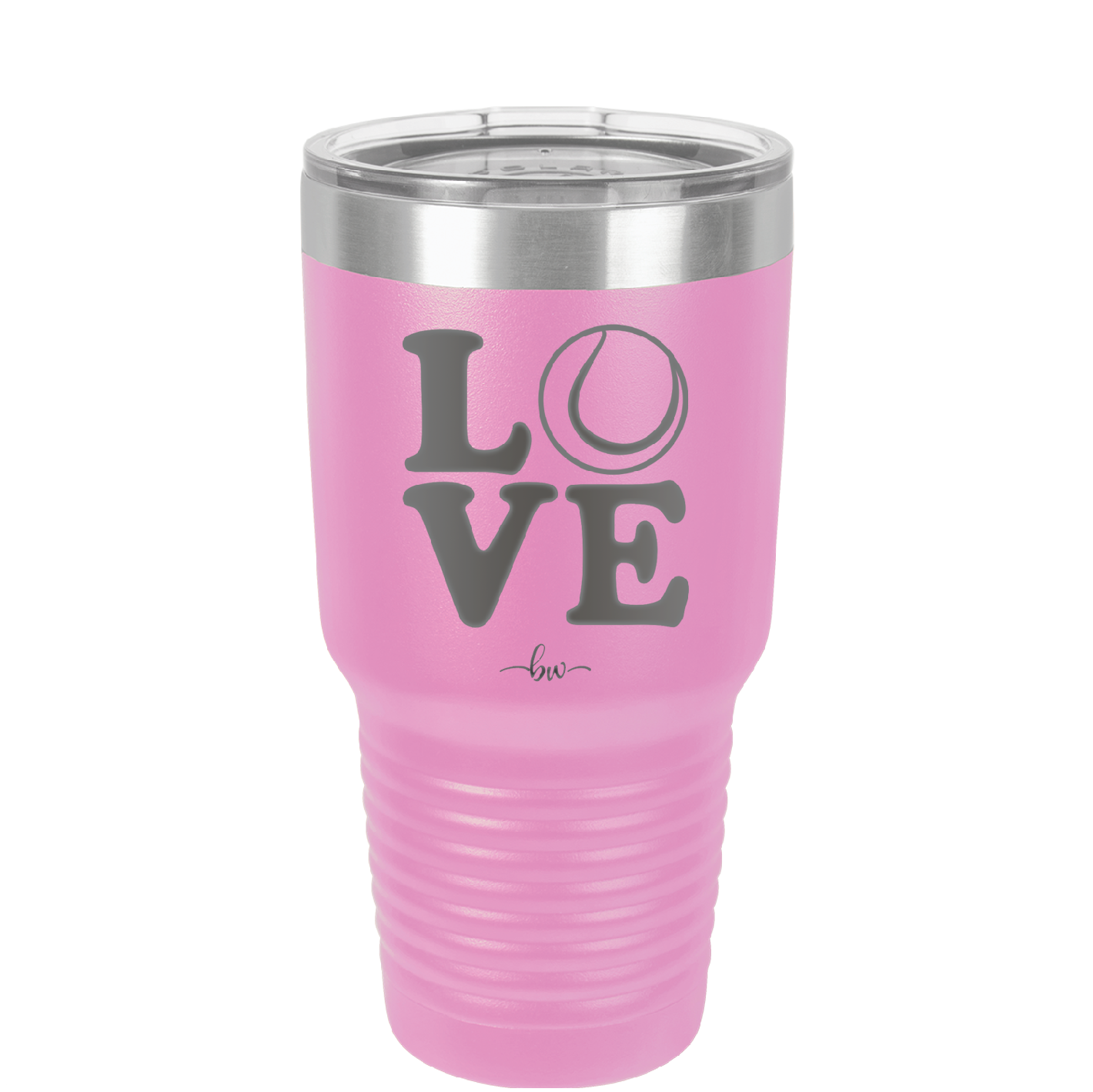 LOVE with Tennis Ball - Laser Engraved Stainless Steel Drinkware - 1920 -