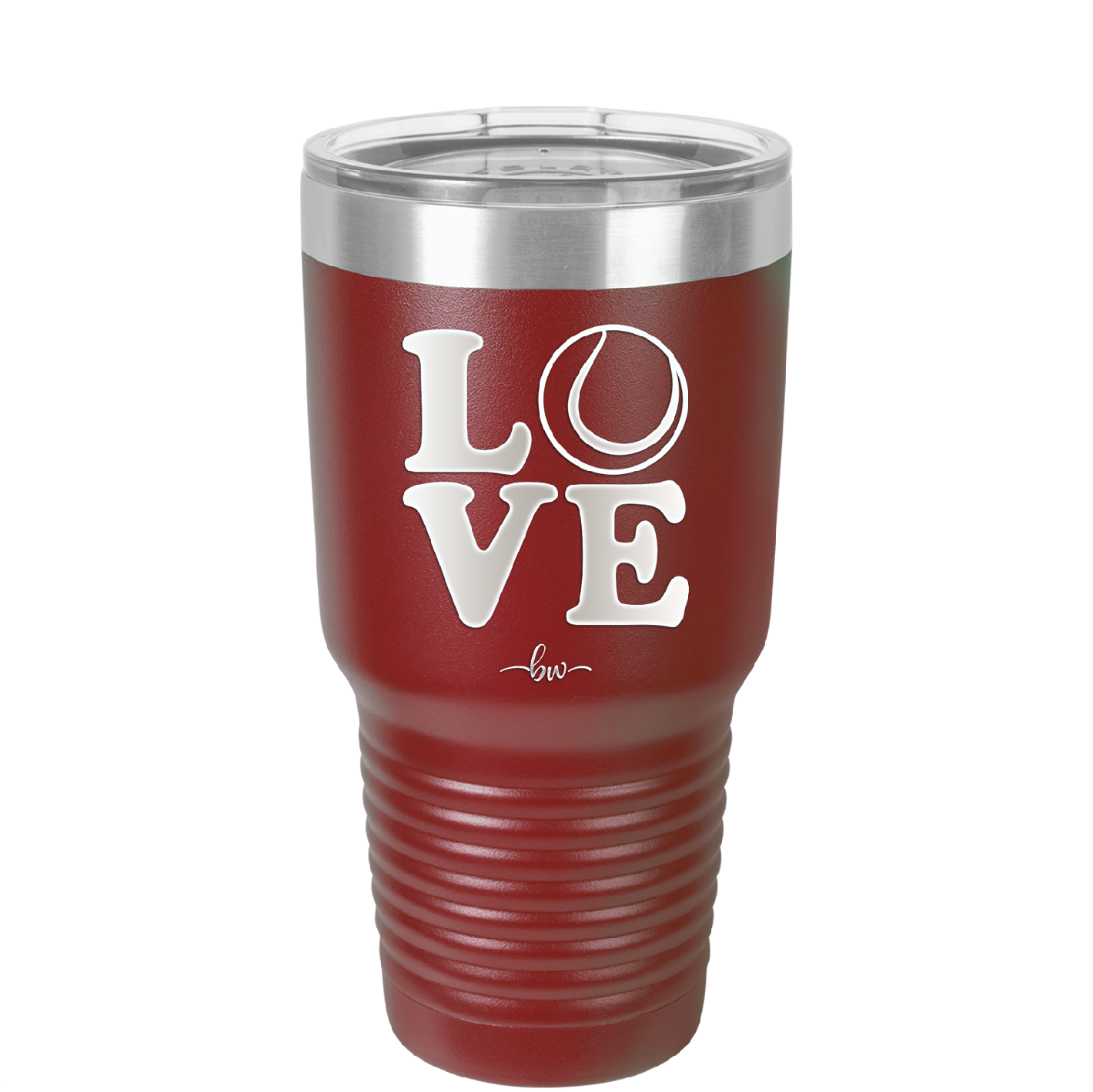 LOVE with Tennis Ball - Laser Engraved Stainless Steel Drinkware - 1920 -