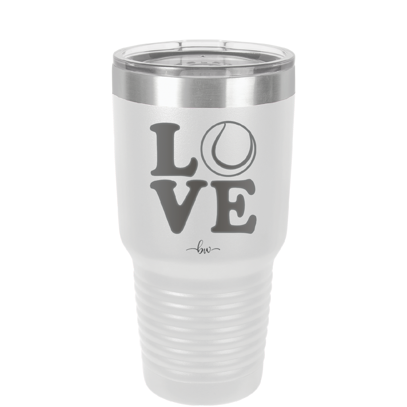 LOVE with Tennis Ball - Laser Engraved Stainless Steel Drinkware - 1920 -