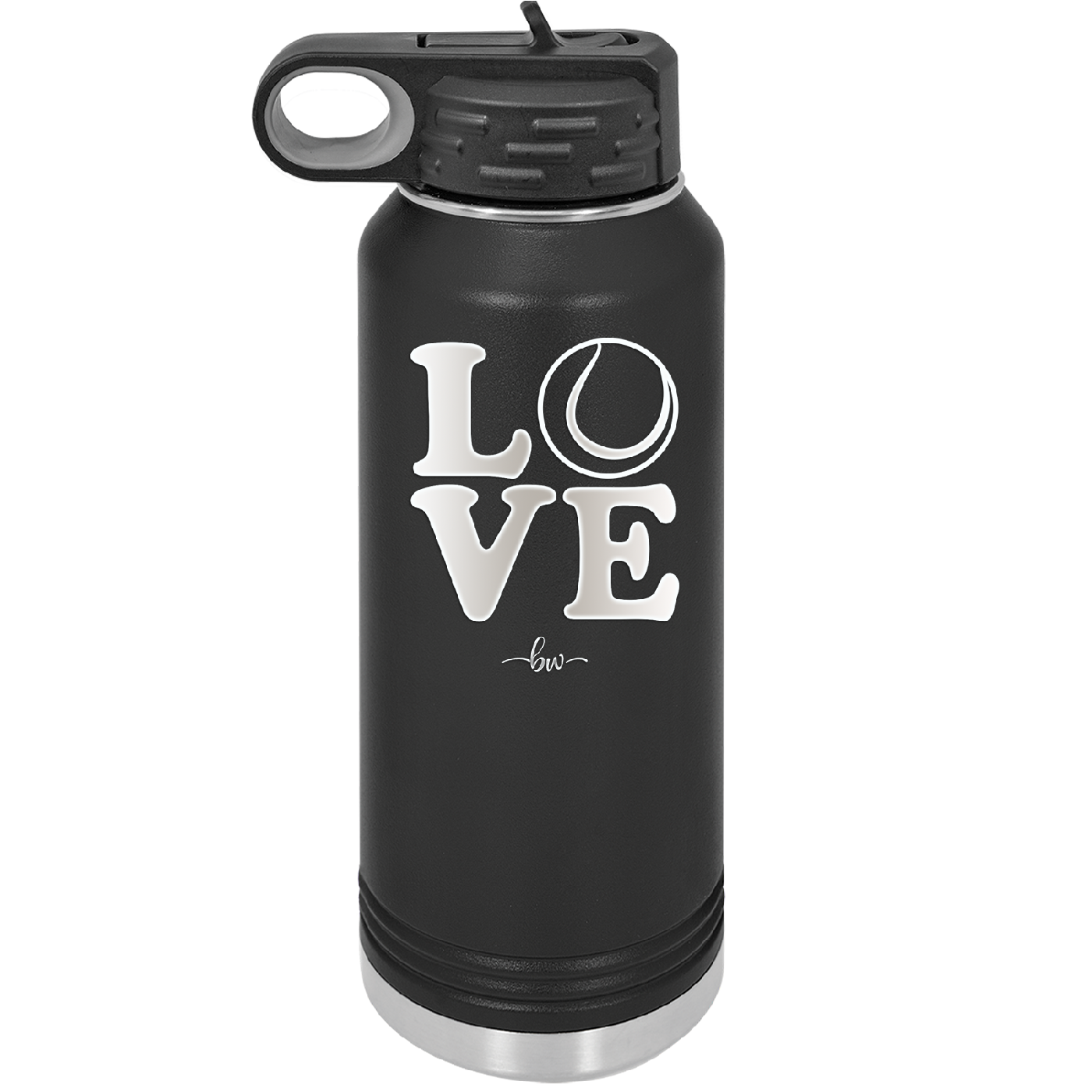 LOVE with Tennis Ball - Laser Engraved Stainless Steel Drinkware - 1920 -