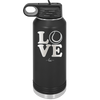LOVE with Tennis Ball - Laser Engraved Stainless Steel Drinkware - 1920 -