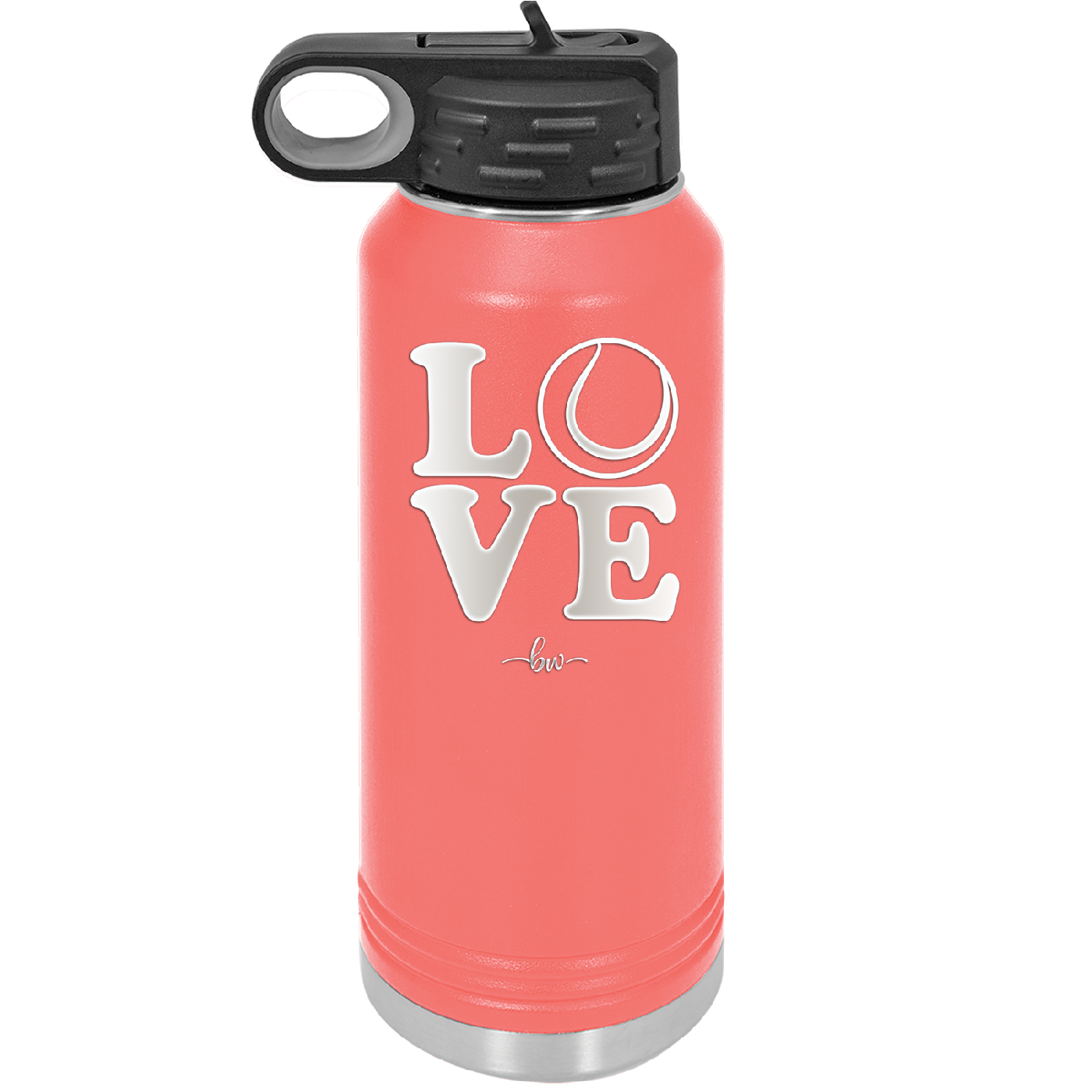 LOVE with Tennis Ball - Laser Engraved Stainless Steel Drinkware - 1920 -