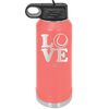LOVE with Tennis Ball - Laser Engraved Stainless Steel Drinkware - 1920 -