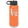 LOVE with Tennis Ball - Laser Engraved Stainless Steel Drinkware - 1920 -