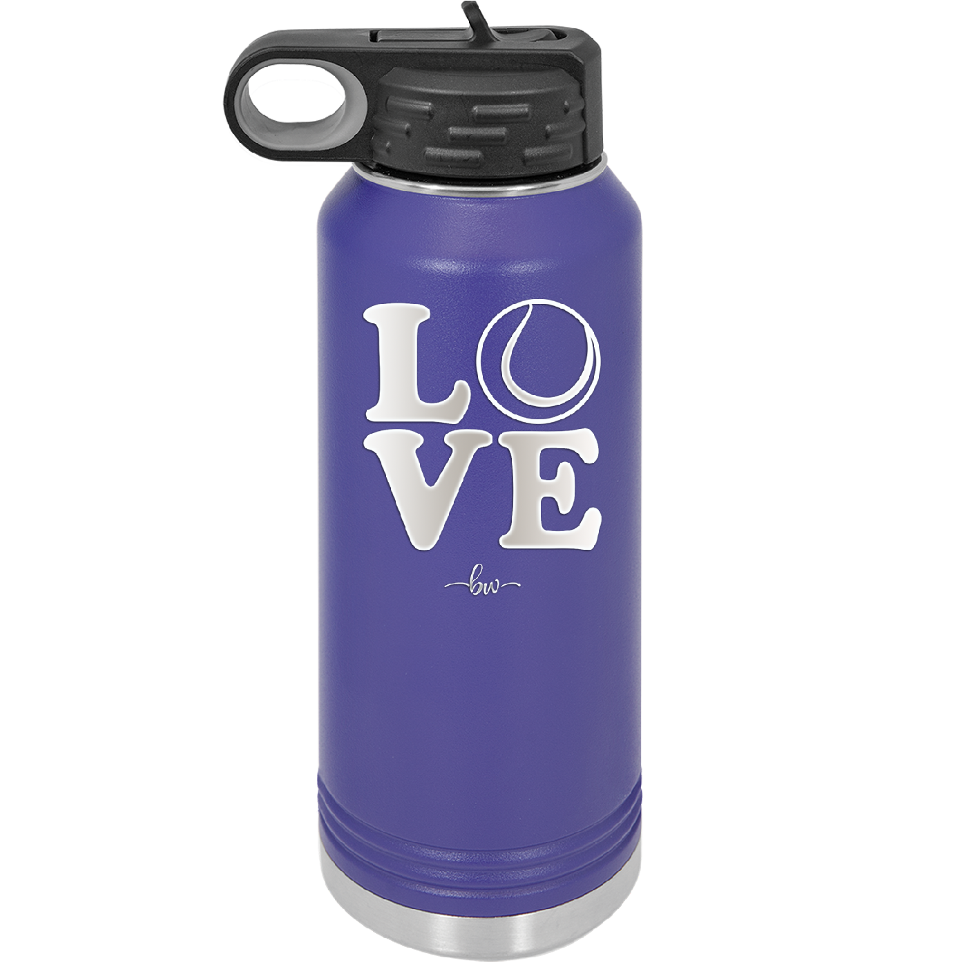 LOVE with Tennis Ball - Laser Engraved Stainless Steel Drinkware - 1920 -
