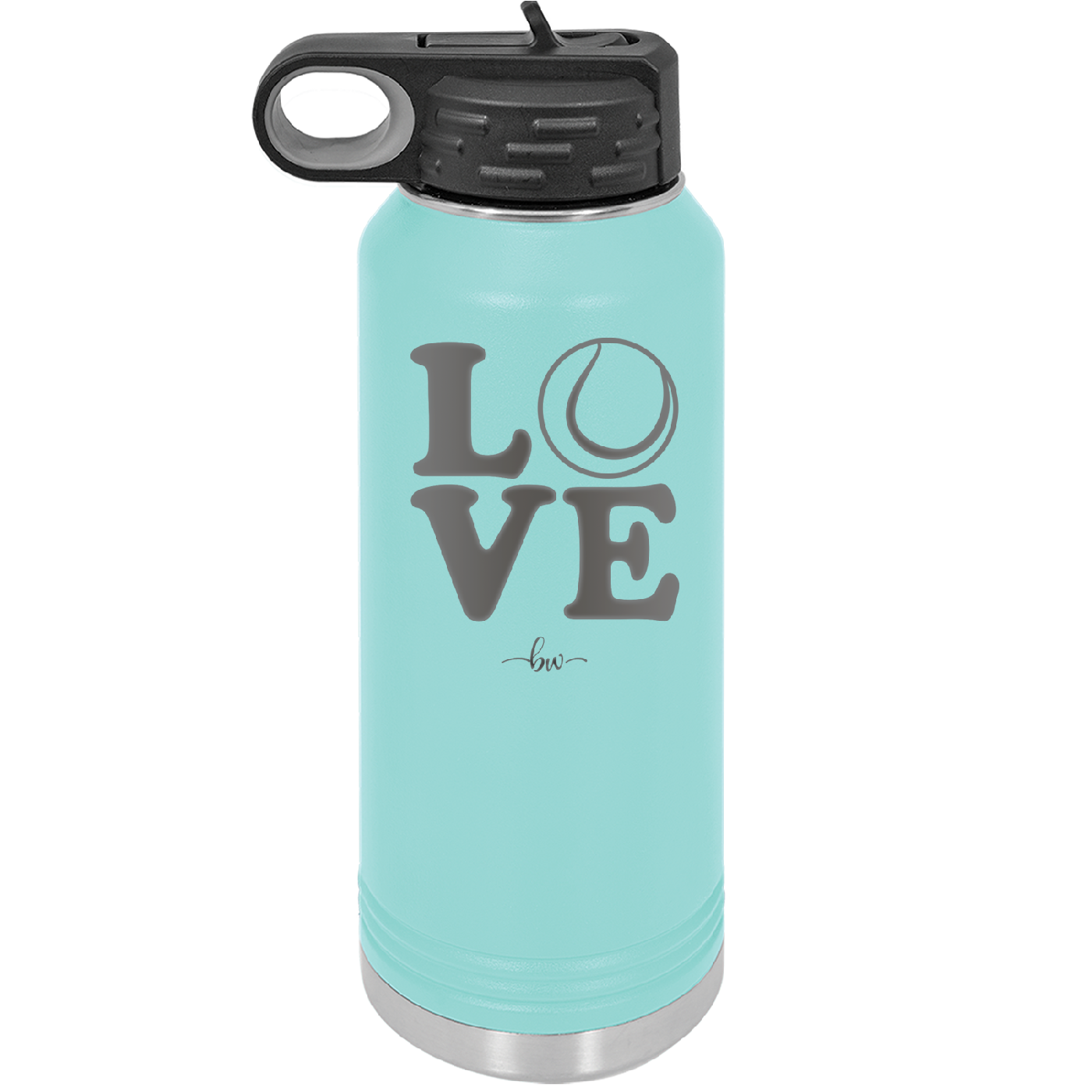 LOVE with Tennis Ball - Laser Engraved Stainless Steel Drinkware - 1920 -