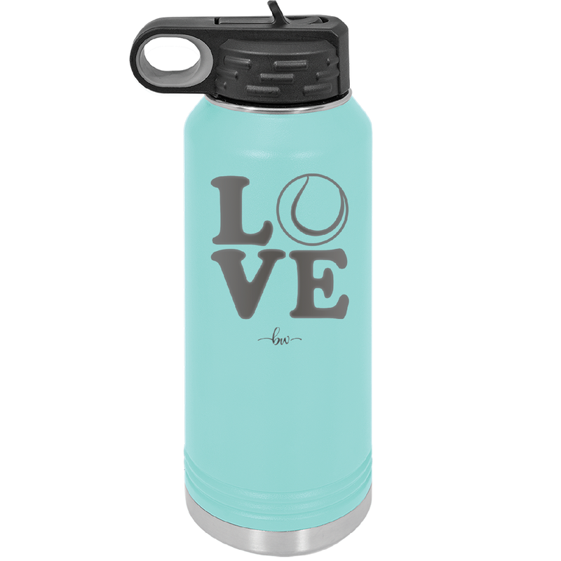 LOVE with Tennis Ball - Laser Engraved Stainless Steel Drinkware - 1920 -