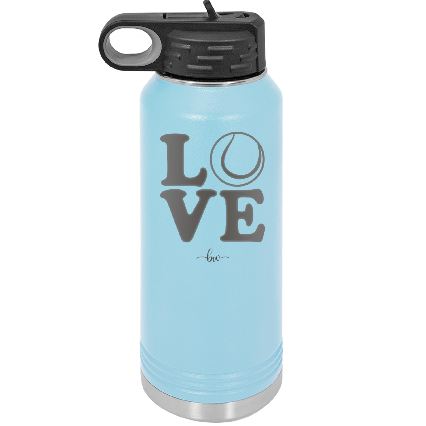 LOVE with Tennis Ball - Laser Engraved Stainless Steel Drinkware - 1920 -