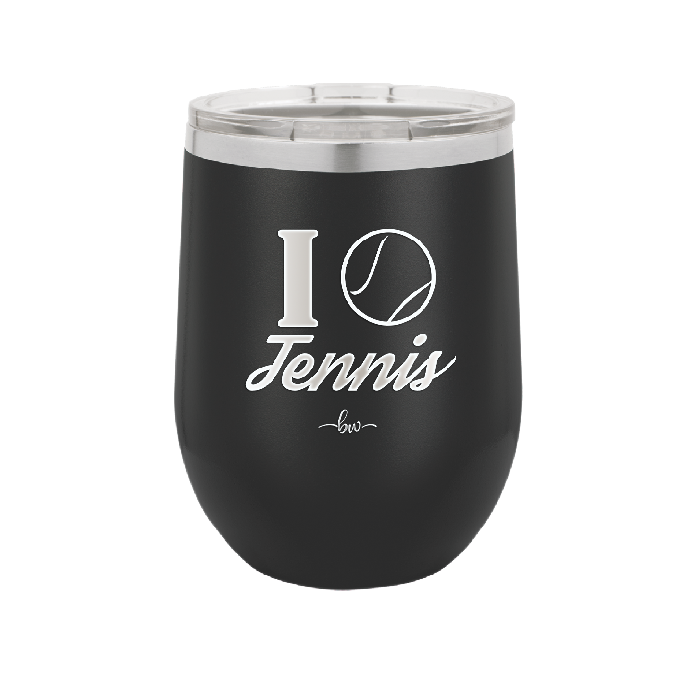 I Heart Tennis - Laser Engraved Stainless Steel Drinkware - 1921 -