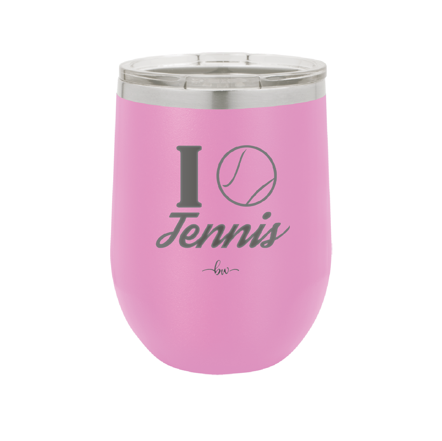 I Heart Tennis - Laser Engraved Stainless Steel Drinkware - 1921 -