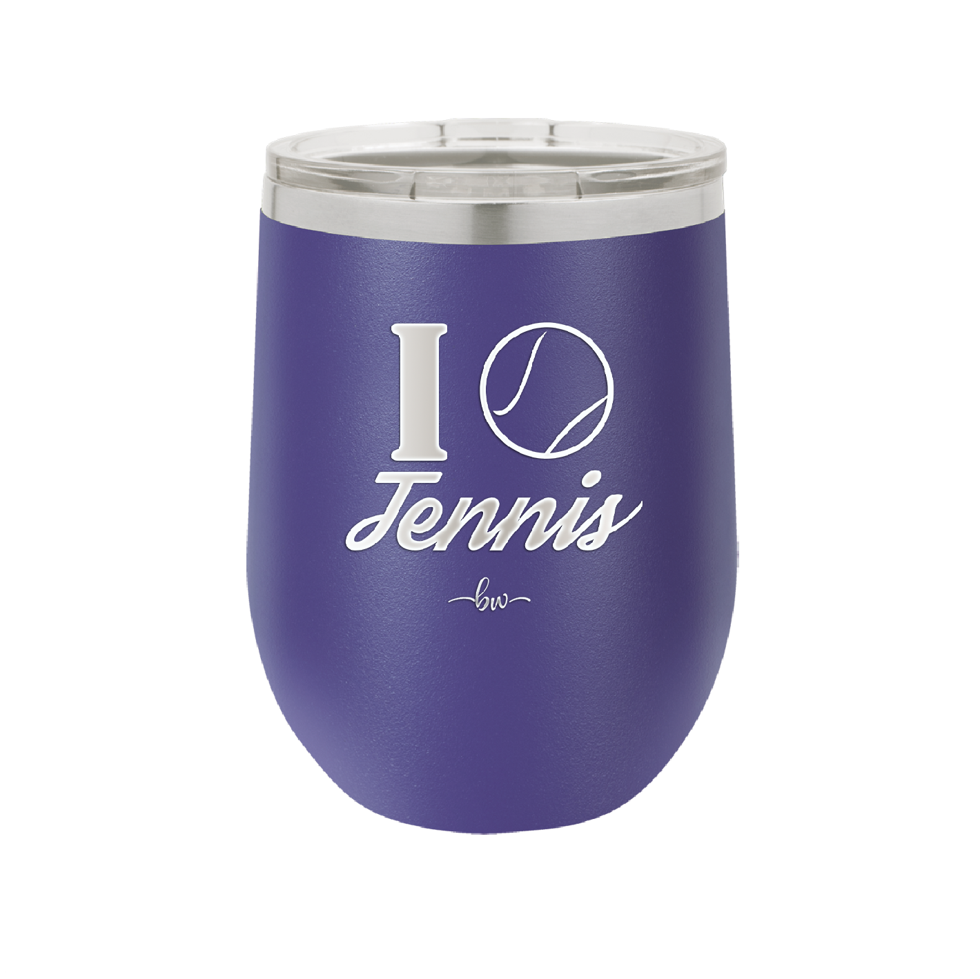I Heart Tennis - Laser Engraved Stainless Steel Drinkware - 1921 -
