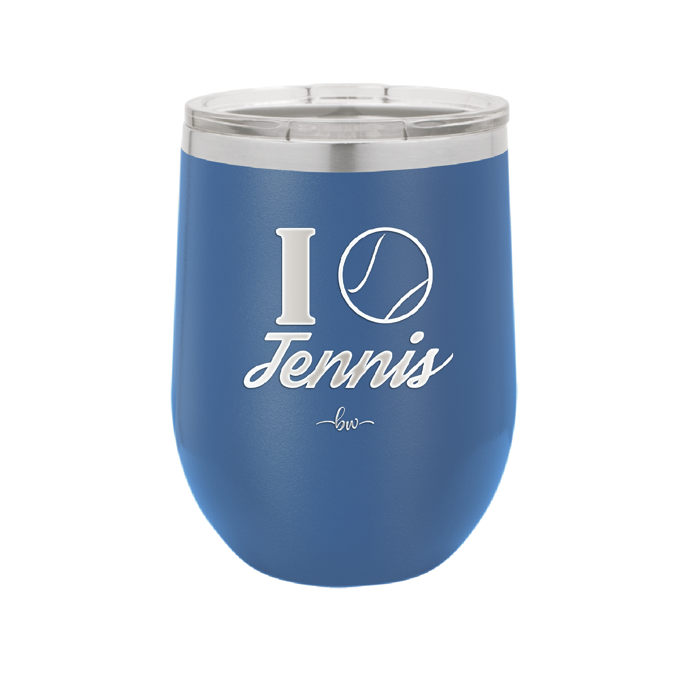 I Heart Tennis - Laser Engraved Stainless Steel Drinkware - 1921 -