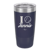 I Heart Tennis - Laser Engraved Stainless Steel Drinkware - 1921 -