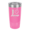 I Heart Tennis - Laser Engraved Stainless Steel Drinkware - 1921 -