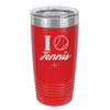 I Heart Tennis - Laser Engraved Stainless Steel Drinkware - 1921 -