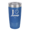 I Heart Tennis - Laser Engraved Stainless Steel Drinkware - 1921 -