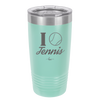 I Heart Tennis - Laser Engraved Stainless Steel Drinkware - 1921 -