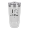 I Heart Tennis - Laser Engraved Stainless Steel Drinkware - 1921 -