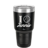 I Heart Tennis - Laser Engraved Stainless Steel Drinkware - 1921 -
