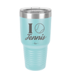 I Heart Tennis - Laser Engraved Stainless Steel Drinkware - 1921 -