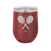 Tennis Crossed Rackets - Laser Engraved Stainless Steel Drinkware - 1922 -